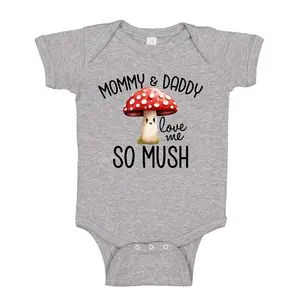 Cute Mushroom Baby Bodysuit One Piece, My Mommy & Daddy Love Me So Mush Shirt, Mushroom Kid Clothes, Mushroom Theme, Mushroom Pun