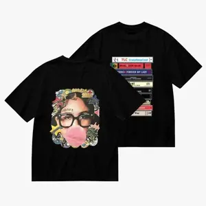 MEN'S Retro Streetwear Style Vintage Music Album Artwork Design Casual Wear For Young Adults And Fashion Enthusiasts With Bold Graphic Print Inspired By 90s Pop Culture And Classic Rhythm And Blues Artists