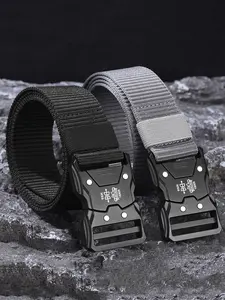 Unisex, multi-functional tactical nylon belt - tailored for outdoor sports and training, canvas-woven breathable belt with quick-release design, comfortable and durable, combining fashion and versatility, Adjustable Ratchet Belt