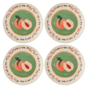 Peaches Melamine Salad Plates