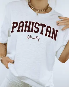 Pakistan Shirt Gifts Tshirt Crew Neck Tee Top Crewneck Short Sleeve T-Shirt Unisex