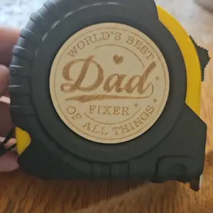 Father's Day Gift for Dad, Christmas & Halloween Gifts, Woodworking Tools, Carpenter Gift, Engraving Ruler 24.6 Feet Long, Engraved Tape Measure, No One Measures Up To You