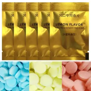5Pcs Car Air Fresheners Refills Car Air Vent Clip Flavor Replacement Set Solid Fragrance Scent Air Freshener Refill Tablets