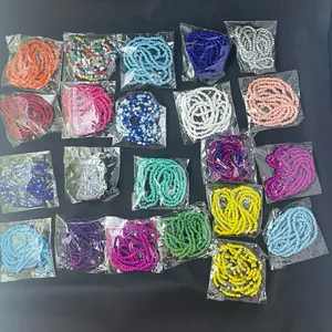 Stretch Waist Beads One Size Fits All - Colorful Bead Collection in Clear Packaging
