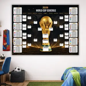 2026 Soccer Tournament Schedule Poster, Football Fan Wall Chart, Sports Bracket Wall Decor Print