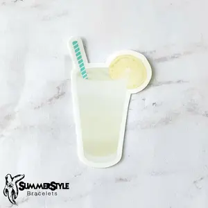 Glass of Lemonade Waterproof Sticker, Waterproof Decals, Stickers, Water Bottle Stickers, SummerStyle Bracelets