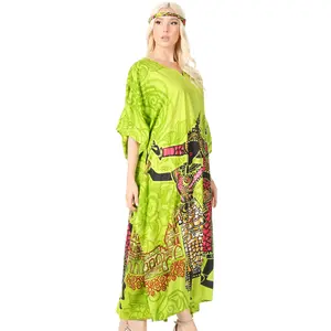 Sakkas Mera Women's Long Loose Short Sleeve Summer Casual Caftan Kaftan Dress - Buy One, Get One 50% Off