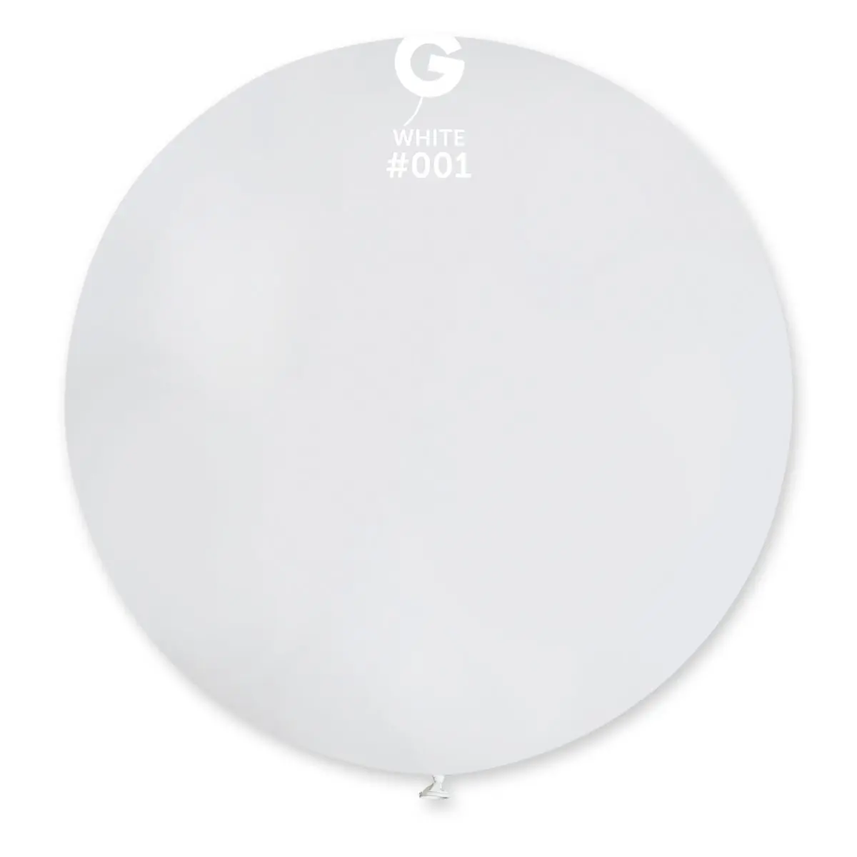 Gemar White G30-001 31in Large Size Round Solid Balloon, Single Balloon per Package, Ideal for Party Decorating & Events, Room Decor, Plain