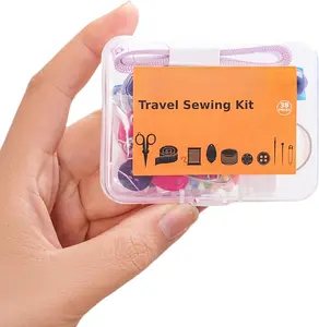 Travel Sewing Kit, Mini Sewing Kit Travel Size with Multicolor Threads, , , Buttons, 38 count Portable  Sewing Set with Case, Sewing Repair Kit for Adults - Craft Supplies (1)