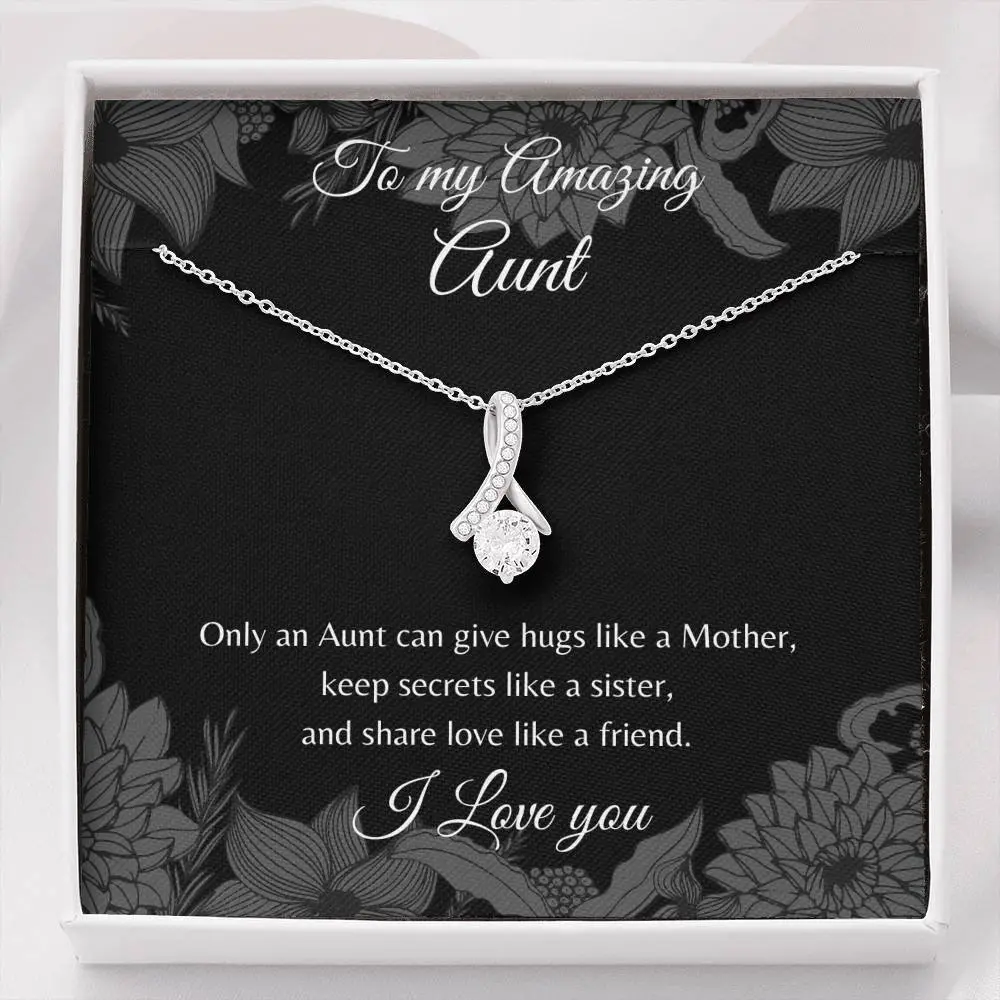 Personalized Alluring Beauty, Aunt Gift idea, Gift for aunt, Necklace, Jewelry, Aunt Birthday, from Niece to Aunt, Aunt Give from Niece, to my Aunt