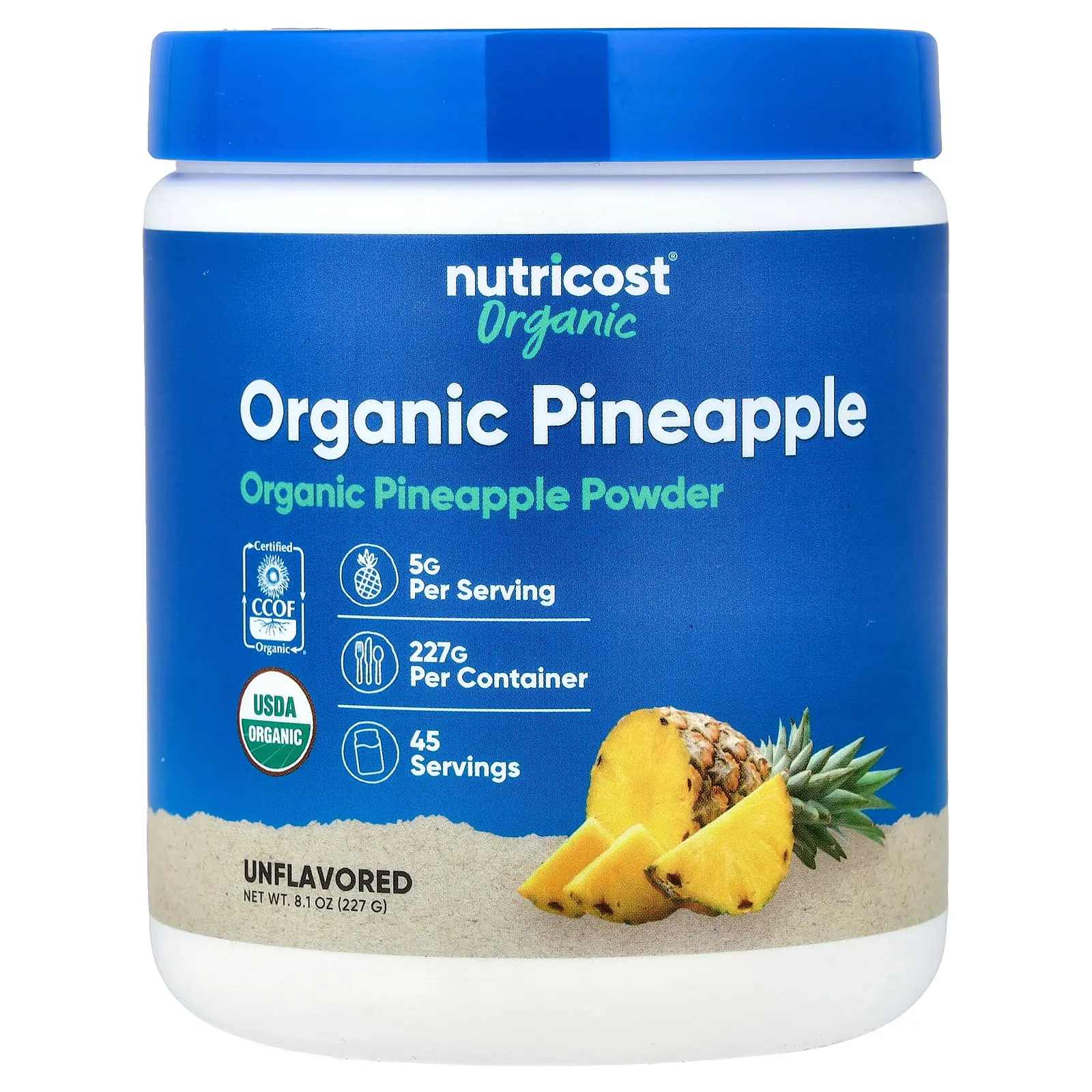 Nutricost Organic Pineapple Powder, Unflavored, 8.1 oz (227 g) Nutricost Organic Pineapple Powder, Unflavored, 8.1 oz (227 g)