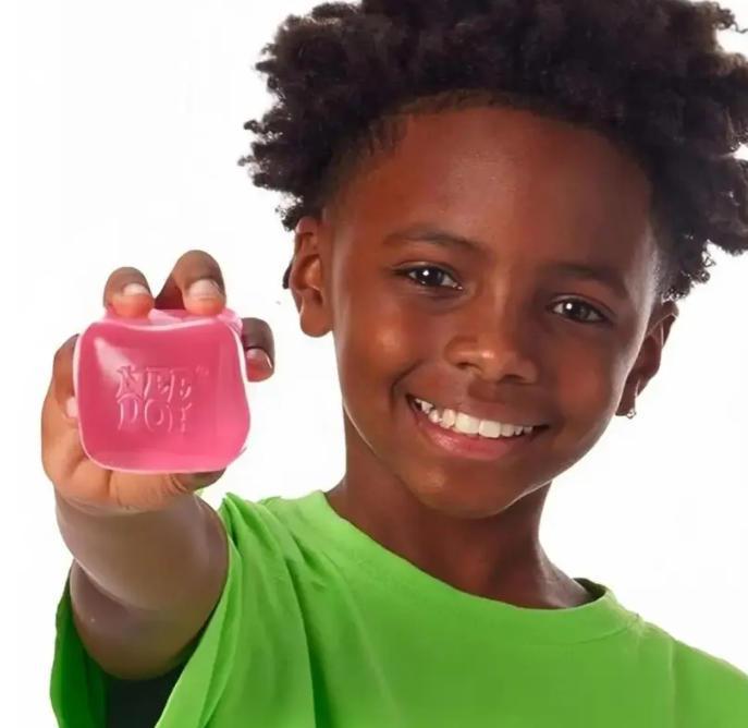 NeeDoh Super Solid Ice Cube Squishy | Malt Syrup Filled Fidget Toy Stress Relief for ADHD Anxiety Kids Adults Desk Toy