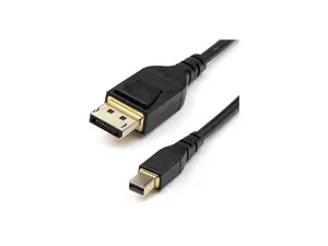 StarTech.com 3ft (1m) VESA Certified Mini DisplayPort to DisplayPort 1.4 Cable - 8K 60Hz HBR3 HDR - Super UHD mDP to DP 1.4 Cord - Slim (34 AWG) Ultra HD  4K 120Hz - Monitor/Video Cable (DP14MDPMM1MB)
