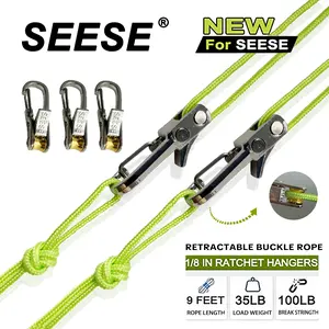 FathersDayGift Retractable Buckle Rope-Adjustable Ropes 2026 New Rope Roller with Accessory Cord - Easy Secure Tie Down for Outdoor,Camping, Marine Rope,and Boating Guy Lines ,Tools Gadgets,Truck Stuff ,Car Essentials