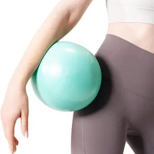 Pilates Small Ball 25cm/9.84in with Inflating Straw, Frosted Thickened Fitness Ball for Pelvic Floor Training, Yoga, Gym & Pilates Workout, Exercise Yoga Ball, Exercise Equipment, Home Workout Equipment