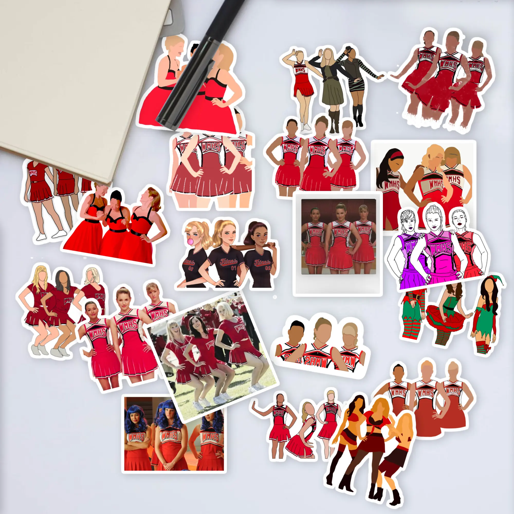 Stickers Pack 20 Pcs Glee Luggage Unholy Waterproof Vinyl Trinity Bumper Car Guitar Water Colorful Bike Laptop Skateboard Bottle Aesthetic