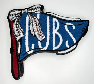 Cubs Pennant Sequin & Chenille Patch