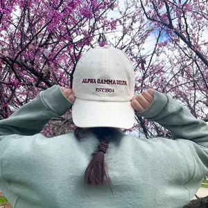 Alpha Gamma Delta Embroidered Corduroy Hat