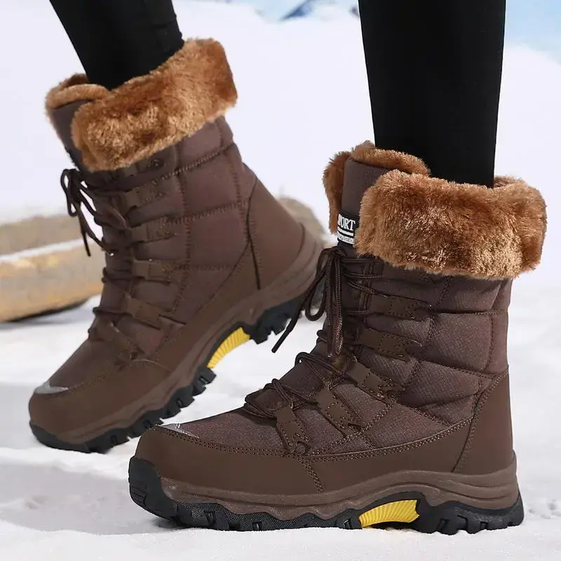 Women's Winter Snow Boots Waterproof Lightweight Warm Faux Fur Lined Mid-Calf Booties Women's Winter Snow Boots Waterproof Lightweight Warm Faux Fur Lined Mid-Calf Booties
