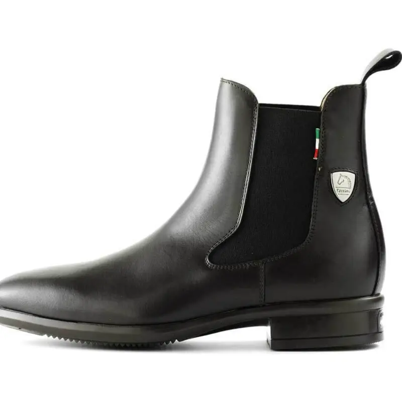 Tattini Alano Paddock Boot - Black Leather, Mid-Boot Design, Comfortable Fit, unisex