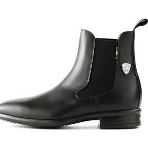 Tattini Alano Paddock Boot - Black Leather, Mid-Boot Design, Comfortable Fit, unisex