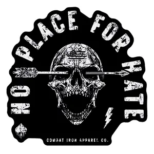 No Place For Hate Skull Decal