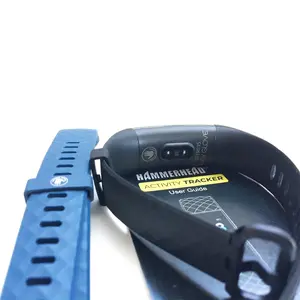 212 MAIN Vibrant Silicone Wearable Activity & Fitness Tracker - Durable Waterproof Heart Rate Monitor, Anti-Loss Alert, Purple Device with Blue Extra Colored Strap