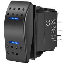 Nilight Momentary Rocker Switch (ON)-Off-(ON) Toggle Switches DPDT 7Pin 12V 24V on off on LED Switch for Cars Trucks Caravans Boats Winch Pump with Jumper Wire Nilight Momentary Rocker Switch (ON)-Off-(ON) Toggle Switches DPDT 7Pin 12V 24V on off on LED Switch for Cars Trucks Caravans Boats Winch Pump with Jumper Wire