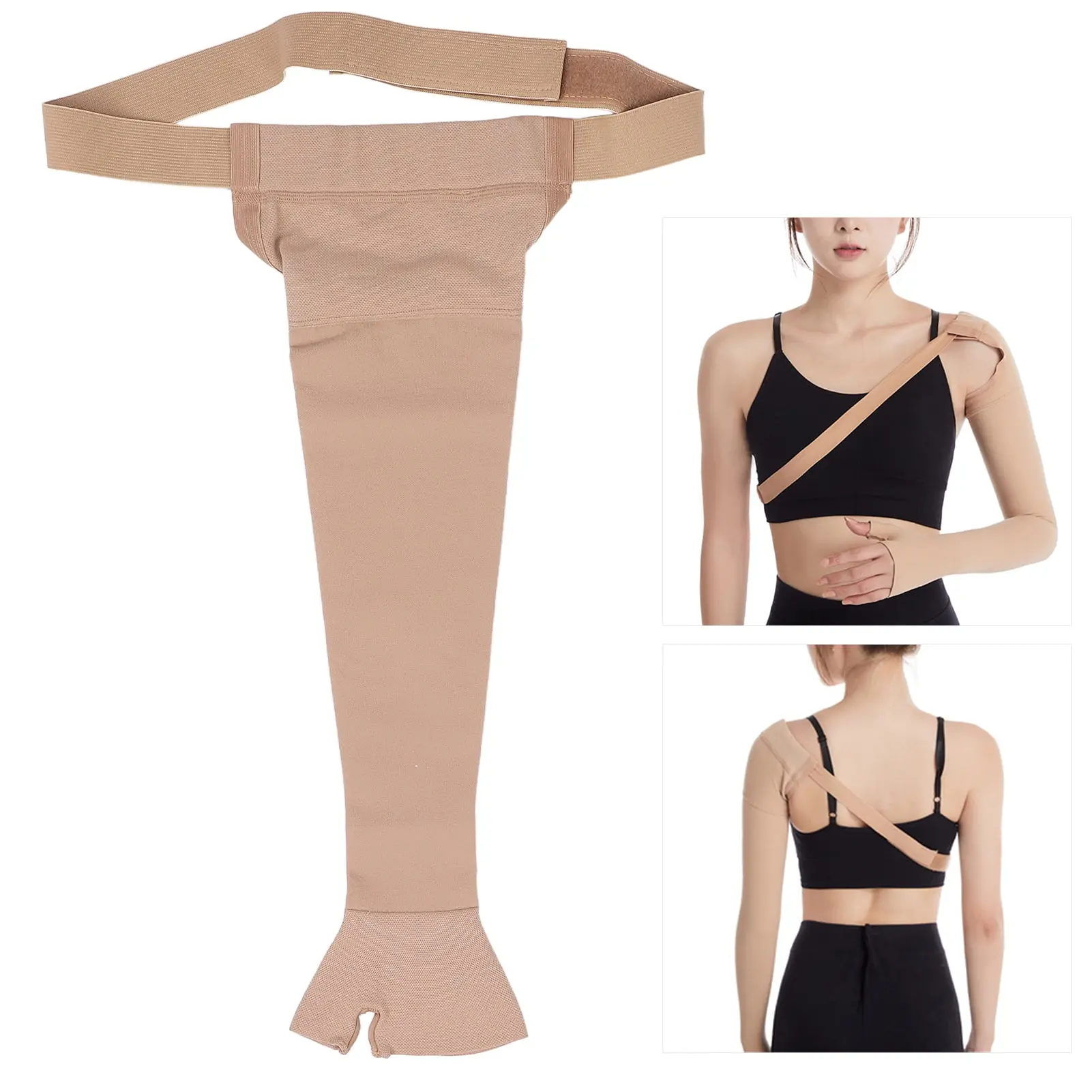 Lymphedema Compression Arm Sleeve Polyurethane Post Mastectomy Support Arm Sleeve for Swelling Support,Lymphedema Arm Support Sleeve,Mastectomy Compression Arm Sleeve