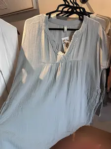 Curvy Gauze Mini Dress