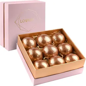 Rose Gold Marble Bath Bombs - 9Pc Bubble Bombs Set