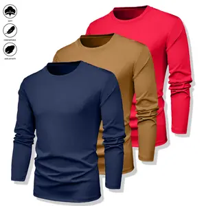 Men's long sleeve T-shirt, men's casual sports crew neck long sleeve sweatshirt, soft and comfortable, suitable for layering or wearing on its own, perfect for lounging around the house or working out at the gym, men's T-shirt, men's top