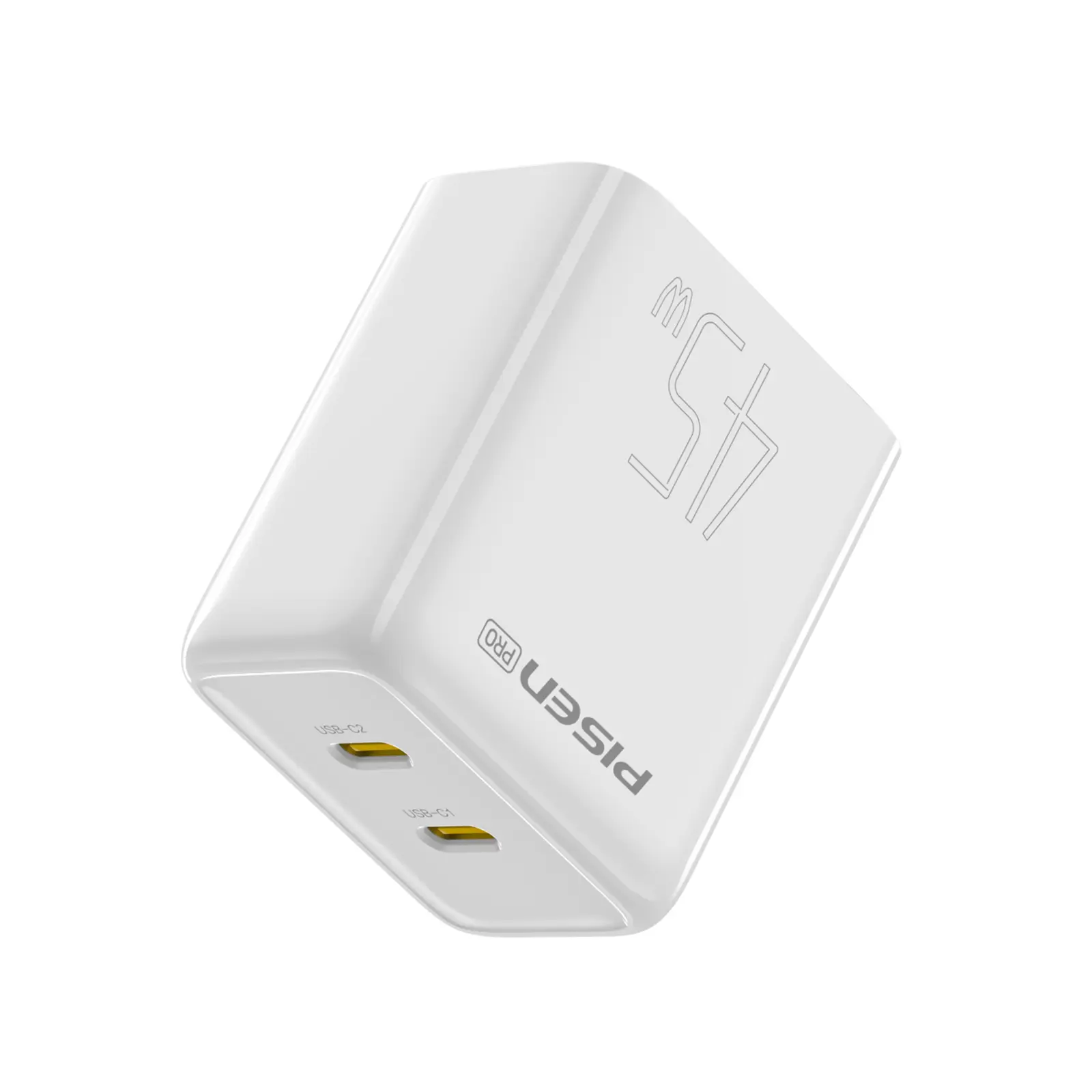 PISEN TS-C152 45W PD Fast Charging Charger With Two Type-C Charger, Summer Gift, 45W Fast Charger iPhone iPad AirPods