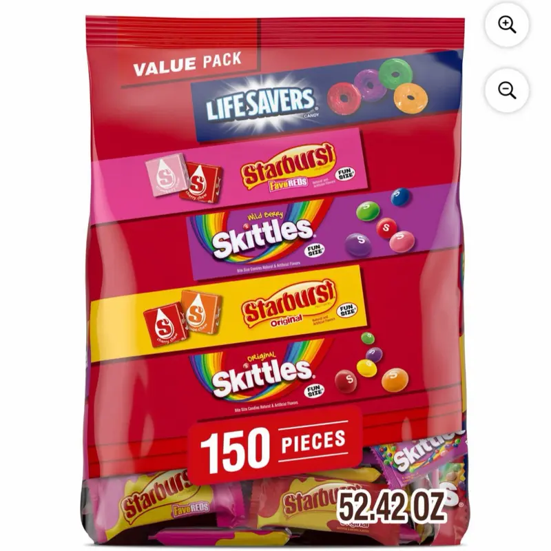 Mars Fun Size Fruity Candy Variety Pack 150 pcs 52.42 oz Life Savers Skittles & More