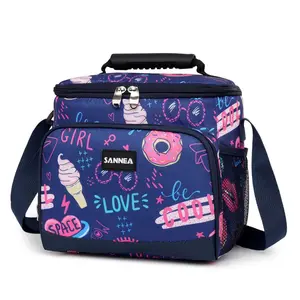 Portable Multifunctional Lunch Bag, Printed Outdoor Bento Box Carrier, Handheld Picnic Basket, Durable & Convenient Carryall