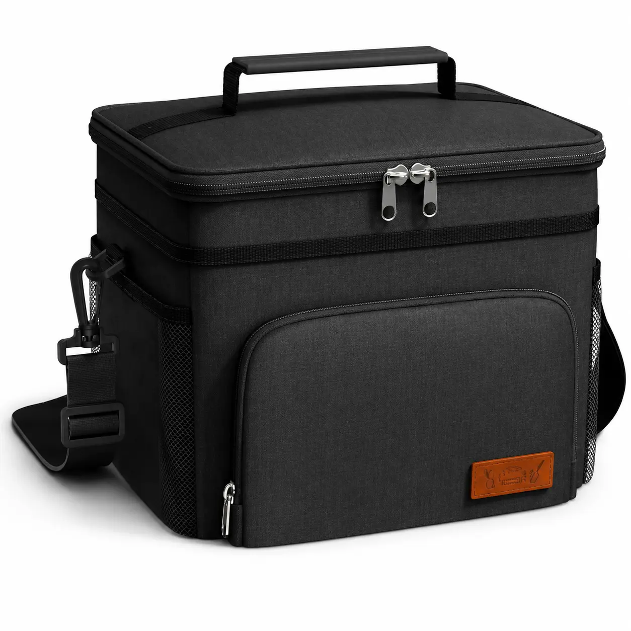 Insulated Lunch Bag 9 L | Leakproof Soft Lunch Box with 4 pockets and Adjustable Shoulder Strap | Large Capacity Thermal Food Storage Bag for Work Picnic & Travel