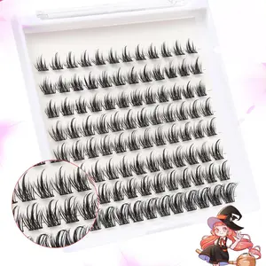 DIY Eyelash Extensions Kit, 90pcs Lash Clusters, Wispy False Eyelashes, C D Curl Individual Lash Extensions, 816mm Mega Volume Eyelash Clusters for Summer Back To School Gifts, Volumized False Eyelashes, False Eyelashes Set