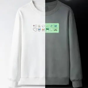 Custom Crewneck Sweatshirt (Standard / Glow-in-the-Dark Options) – Woven & Dyed French Terry Pullover, Ribbed Collar & Cuffs, Personalized Chest Design, Unisex Casual Top 300g