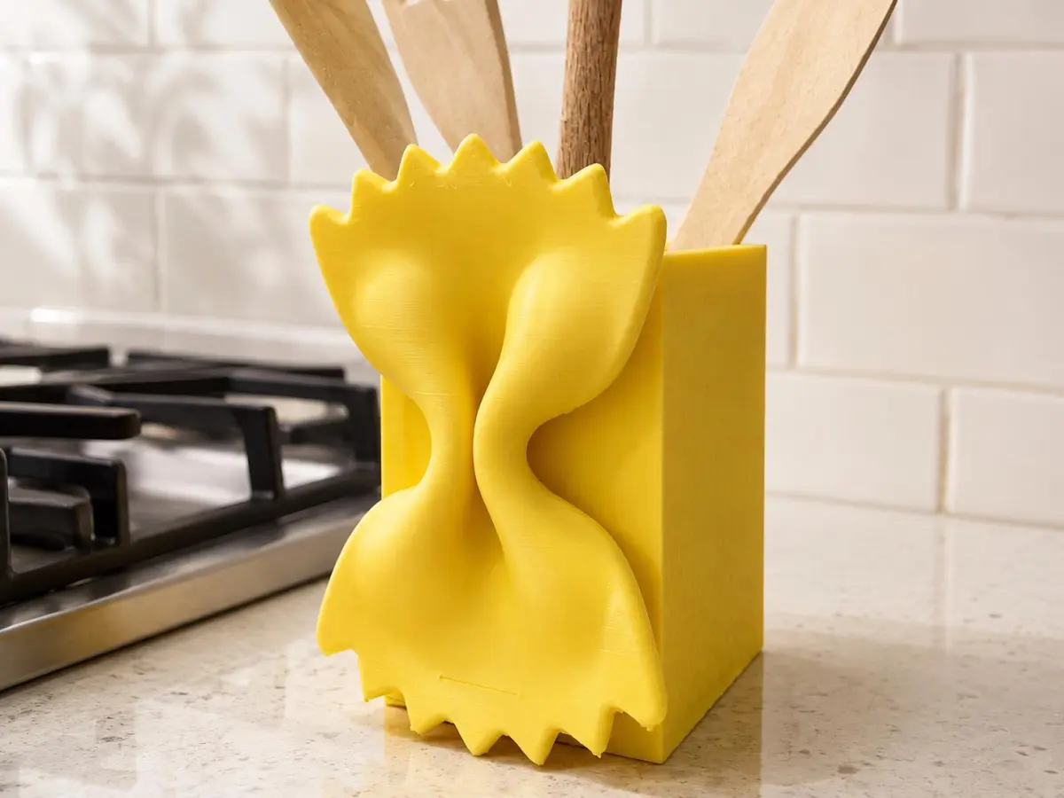 Farfalle Pasta Utensil Holder - 3D Printed Bowtie Pasta Kitchen Organizer