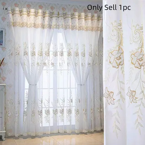 High Quality Double-Layer Sheer Curtains and Drapes for Bedroom and Living Room Decor, Elegant and Stylish Window Treatments, Home Decoration Curtain