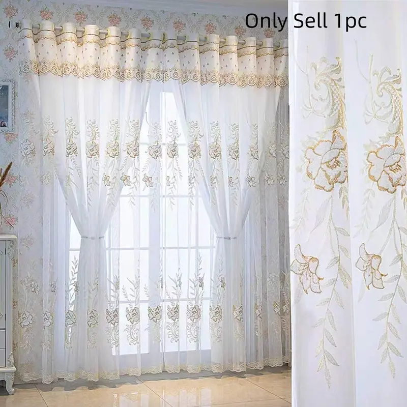 High Quality Double-Layer Sheer Curtains and Drapes for Bedroom and Living Room Decor, Elegant and Stylish Window Treatments, Home Decoration Curtain