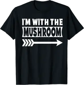 I'm With The Mushroom Halloween Costume Mushroom Halloween T-Shirt - Macyulm Shop 44B0CH5ND28T