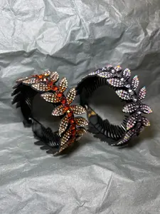 2pcs Colorful Rhinestone Flower Hair Claw Clip Set, Sparkly Design for Women, Summer Wear, Mother's Day, Graduation Fashion Accessories, Flower Hair Clips
