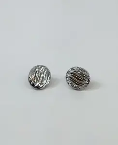 925 Silver Wave Dome Earrings