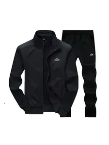 Men'S Cardigan Set for Spring And Autumn, Casual Sports Outfit with a Stand-Up Collar, Two-Piece Set. Athletic Tracksuit Tracksuit Pants