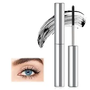 Black Curling Iron Mascara - Wand Metal Rod Mascara Lash-Lifting & Volumizing, Smudge Proof & Long Lasting Eyelash Makeup
