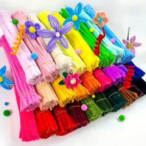 1000 PCS Rainbow Set Pipe Cleaners Craft Bulk, Kids Toys & Gifts, Chenille Stems Art Supplies for Creative DIY Projects, Christmas Decorations