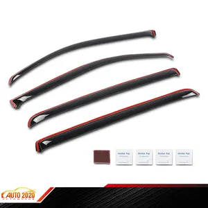 In-Channel Window Visors Vent Rain Guards Fits Dodge RAM 1500 Crew Cab 2019-2025
