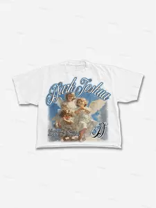 Dark Joshua Angel Graphic Cropped T-shirt
