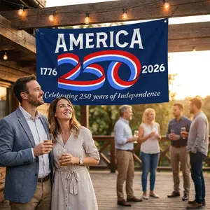 American 250 Years Flag – 1776–2026 Patriotic 3x5 USA Anniversary Flag Garage 150D Man Cave American Flag Tapestry Big Slogan Summer Boat flag banners New Year Decor Printed Polyester